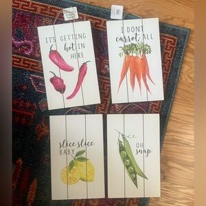 Vegetable Wall Decor 4 piece set